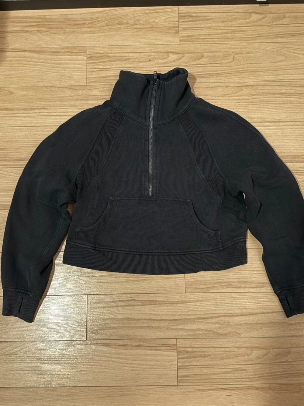 Lululemon Scuba Oversized Funnel-Neck Half-Zip Sweatshirt - Black (XS)